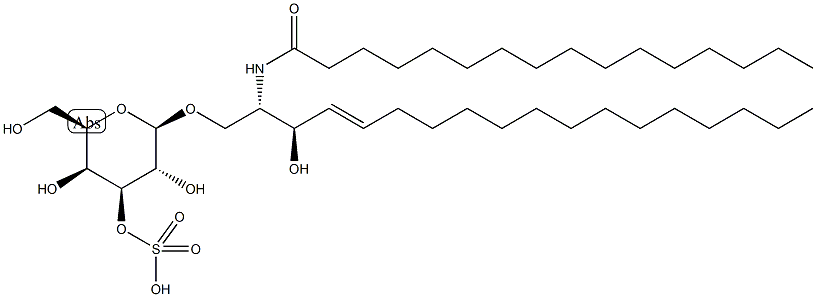 C16 3'-sulfo Galactosylceramide (d18:1/16:0) Struktur