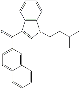 JWH 018 2'-naphthyl-N-(3-methylbutyl) isomer Struktur