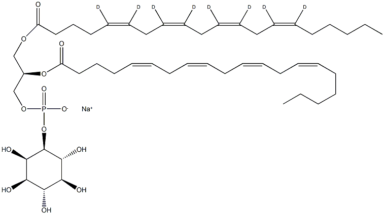 PtdIns-(1-arachidonoyl-d8, 2-arachidonoyl) (sodium salt) Struktur