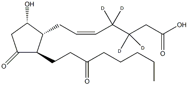 13,14-dihydro-15-keto Prostaglandin D2-d4 Struktur