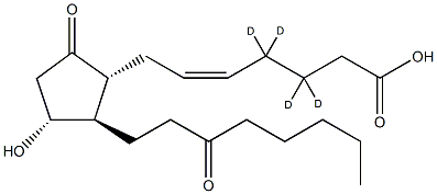 13,14-dihydro-15-keto Prostaglandin E2-d4 Struktur