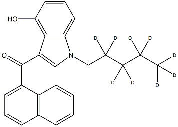 JWH 018 4-hydroxyindole metabolite-d9 Struktur