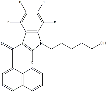 JWH 018 N-(5-hydroxypentyl) metabolite-d5 Struktur