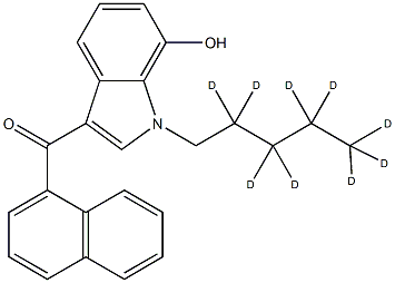 JWH 018 7-hydroxyindole metabolite-d9 Struktur