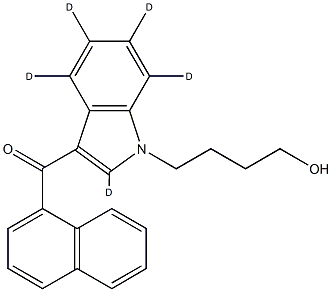 JWH 073 N-(4-hydroxybutyl) metabolite-d5 Struktur