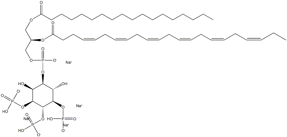 PtdIns-(3,4,5)-P3 (1-stearoyl, 2-docosahexaenoyl) (sodium salt) Struktur