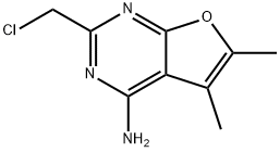 2-(CHLOROMETHYL)-5,6-DIMETHYLFURO[2,3-D]PYRIMIDIN-4-AMINE Struktur