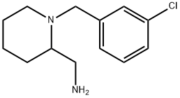 {1-[(3-chlorophenyl)methyl]piperidin-2-yl}methanamine Struktur