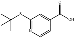 2-(tert-butylsulfanyl)pyridine-4-carboxylic acid Struktur