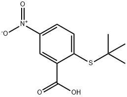 2-(tert-butylsulfanyl)-5-nitrobenzoic acid Struktur