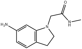 2-(6-amino-2,3-dihydro-1H-indol-1-yl)-N-methylacetamide Struktur