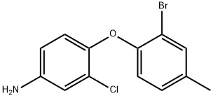 4-(2-bromo-4-methylphenoxy)-3-chloroaniline Struktur