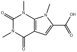 1,3,7-trimethyl-2,4-dioxo-1H,2H,3H,4H,7H-pyrrolo[2,3-d]pyrimidine-6-carboxylic acid Struktur