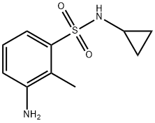 3-amino-N-cyclopropyl-2-methylbenzene-1-sulfonamide Struktur