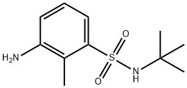 3-amino-N-tert-butyl-2-methylbenzene-1-sulfonamide Struktur