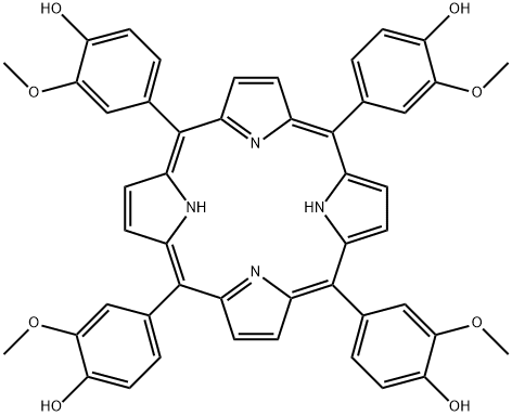 4,4',4'',4'''-(21H,23H-Porphine-5,10,15,20-tetrayl)tetrakis(2-methoxyphenol) Struktur