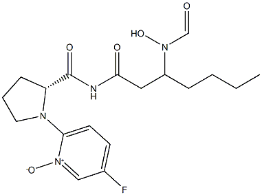 L-ProlinaMide, (2R)-2-butyl-N-forMyl-N-hydroxy-β-alanyl-N-(5-fluoro-1-oxido-2-pyridinyl)- Struktur