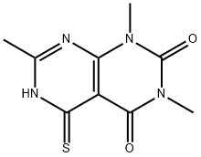 5-mercapto-1,3,7-trimethylpyrimido[4,5-d]pyrimidine-2,4(1H,3H)-dione Struktur