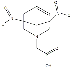 (1,5-Dinitro-3-azabicyclo[3.3.1]non-6-en-3-yl)acetic acid Struktur