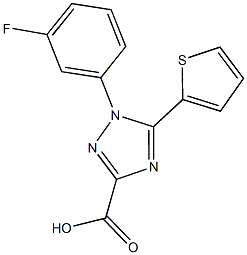 1-(3-FLUOROPHENYL)-5-THIEN-2-YL-1H-1,2,4-TRIAZOLE-3-CARBOXYLIC ACID Struktur