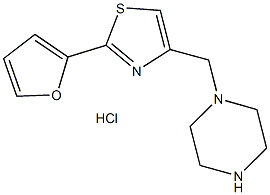 1-{[2-(2-FURYL)-1,3-THIAZOL-4-YL]METHYL}PIPERAZINE HYDROCHLORIDE Struktur