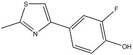 2-FLUORO-4-(2-METHYL-1,3-THIAZOL-4-YL)PHENOL Struktur