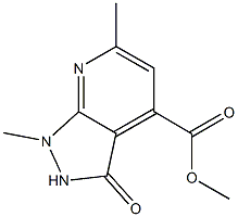 methyl 1,6-dimethyl-3-oxo-2,3-dihydro-1H-pyrazolo[3,4-b]pyridine-4-carboxylate Struktur