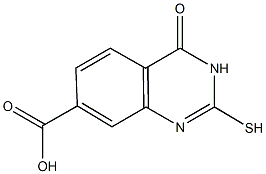 2-mercapto-4-oxo-3,4-dihydroquinazoline-7-carboxylic acid Struktur