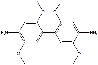 2,2',5,5'-tetramethoxy-1,1'-biphenyl-4,4'-diamine Struktur