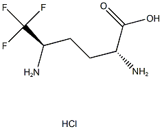 (2R,5R)-2,5-diamino-6,6,6-trifluorohexanoic acid hydrochloride Struktur