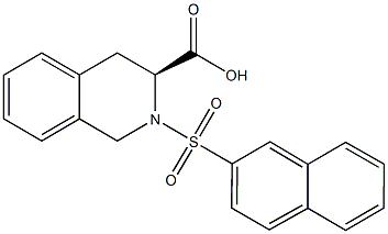 (3S)-2-(2-naphthylsulfonyl)-1,2,3,4-tetrahydroisoquinoline-3-carboxylic acid Struktur