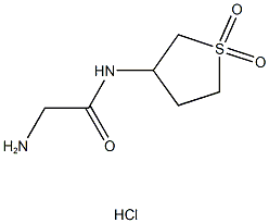 2-amino-N-(1,1-dioxidotetrahydrothien-3-yl)acetamide hydrochloride Struktur