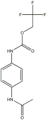 2,2,2-trifluoroethyl 4-(acetylamino)phenylcarbamate Struktur