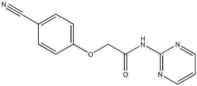 2-(4-cyanophenoxy)-N-pyrimidin-2-ylacetamide Struktur