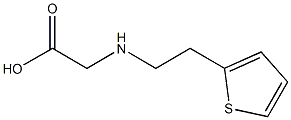 2-{[2-(thiophen-2-yl)ethyl]amino}acetic acid Struktur