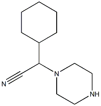 2-cyclohexyl-2-(piperazin-1-yl)acetonitrile Struktur