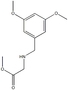 methyl 2-{[(3,5-dimethoxyphenyl)methyl]amino}acetate Struktur