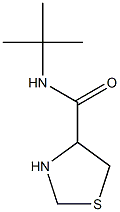 N-(tert-butyl)-1,3-thiazolidine-4-carboxamide Struktur