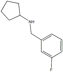 N-[(3-fluorophenyl)methyl]cyclopentanamine Struktur