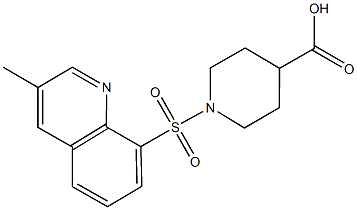 1-[(3-METHYLQUINOLIN-8-YL)SULFONYL]PIPERIDINE-4-CARBOXYLIC ACID Struktur