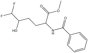 METHYL 2-(BENZOYLAMINO)-6,6-DIFLUORO-5-HYDROXYHEXANOATE Struktur