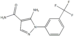 5-AMINO-1-[3-(TRIFLUOROMETHYL)PHENYL]-1H-PYRAZOLE-4-CARBOXAMIDE Struktur