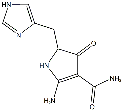 2-AMINO-5-(1H-IMIDAZOL-4-YLMETHYL)-4-OXO-4,5-DIHYDRO-1H-PYRROLE-3-CARBOXAMIDE Struktur