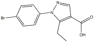 1-(4-bromophenyl)-5-ethyl-1H-pyrazole-4-carboxylic acid Struktur