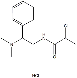 2-chloro-N-[2-(dimethylamino)-2-phenylethyl]propanamide hydrochloride Struktur