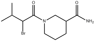 1-(2-bromo-3-methylbutanoyl)piperidine-3-carboxamide Struktur