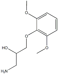 1-amino-3-(2,6-dimethoxyphenoxy)propan-2-ol Struktur