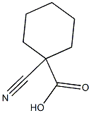 1-cyanocyclohexane-1-carboxylic acid Struktur