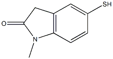 1-methyl-5-sulfanyl-2,3-dihydro-1H-indol-2-one Struktur