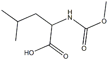 2-[(methoxycarbonyl)amino]-4-methylpentanoic acid Struktur